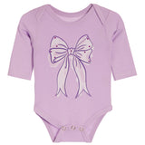 2pc Rib Lavender Bow Set