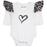 2pc Cheetah Ruffle Onesie Set - Denny's
