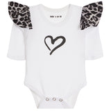 2pc Cheetah Ruffle Onesie Set - Denny's