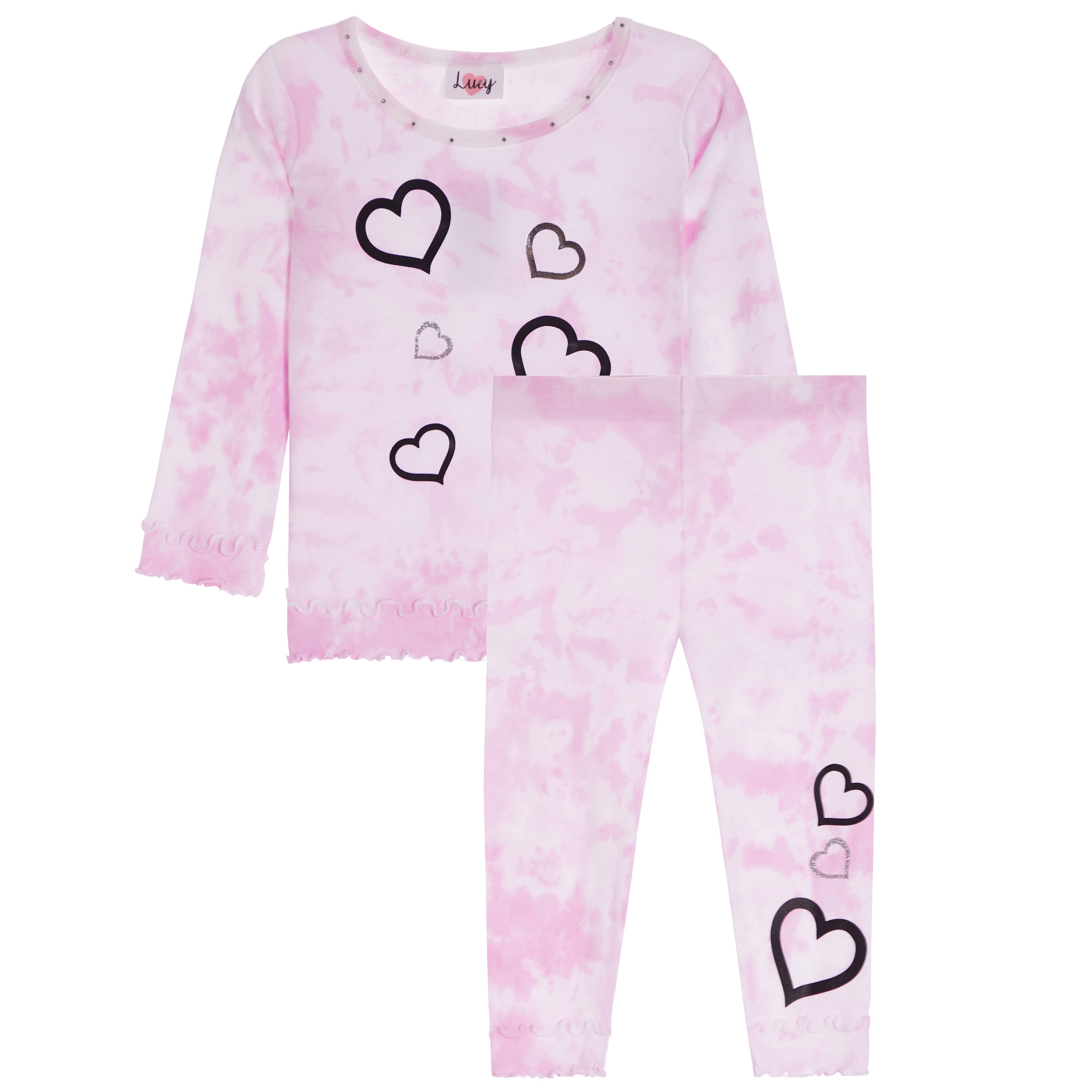 2pc Scattered Heart Lettuce Edge Set - Denny's