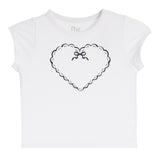 Short Sleeve Rib Tee With Heart