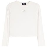 Cut Out Heart Long Sleeve Rib Tee