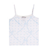 Allover Blue Bow Rib Cami