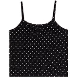 Ribbed Polka Dot Henley Tank