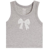 Eyelet Bow Ribbed Tank