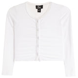 Rib Cardigan With Lace Trim