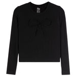 Bow Long Sleeve Ribbed Shirt - Denny's