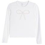 Ruffle Bow Long Sleeve Tee - Denny's