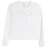 Ruffle Bow Long Sleeve Tee - Denny's