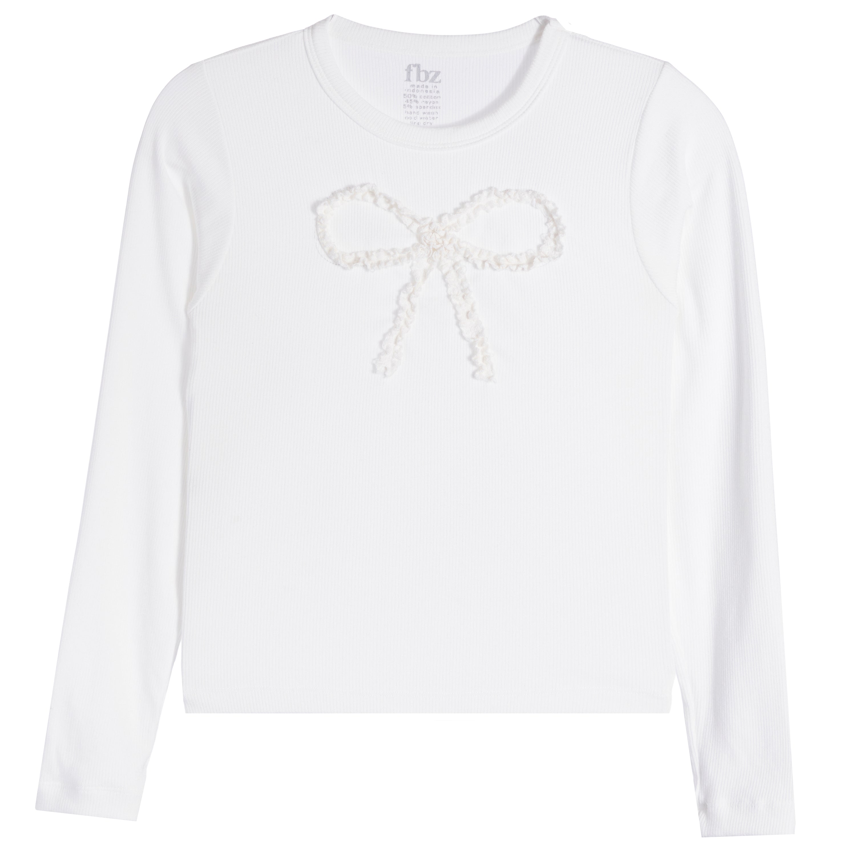 Ruffle Bow Long Sleeve Tee - Denny's