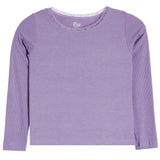 Long Sleeve Rib With Lace Trim - Denny's