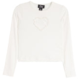 Ruffle Heart Long Sleeve Shirt