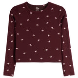 Long Sleeve Ditsy Rib Shirt