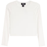 Long Sleeve Rib Lace Trim Tee