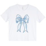 Blue Bow Short Sleeve Tee - Denny's