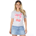 Pink Cherry Bow Short Sleeve Tee - Denny's