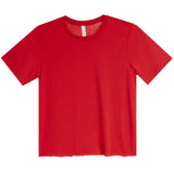Solid Raw Hem S/S Crew