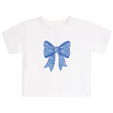Blue Bandana Bow Short Sleeve Tee