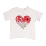 Short Sleeve Tee With Glitter Heart