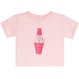 Short Sleeve Tee With Ice Cream Bear