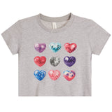 9 Disco Hearts Crop Tee