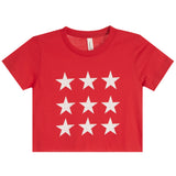 9 White Stars Short Sleeve Tee