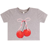 Short Sleeve Tee With Cherry Bow