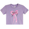 Pink And Black Bow Tee - Denny's