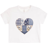 Denim Heart Patch Tee