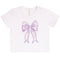 Lavender Bow Short Sleeve Tee - Denny's