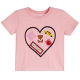 Short Sleeve Tee With New York Heart Icons