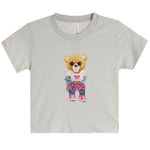 Bubblegum Plaid Bear Tee - Denny's
