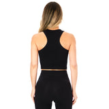 Rhinestone Heart Wings Ribbed Tank - Denny's