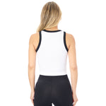 Contrast Trim Ribbed Tank - Denny's