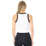 Contrast Trim Ribbed Tank - Denny's