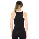 Contrast Trim Ribbed Tank - Denny's