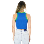 Contrast Trim Ribbed Tank - Denny's