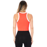 Contrast Trim Ribbed Tank - Denny's