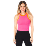 Contrast Trim Ribbed Tank - Denny's