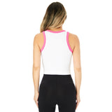 Contrast Trim Ribbed Tank - Denny's