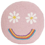 Rainbow Smiley Face Round Pillow - Denny's