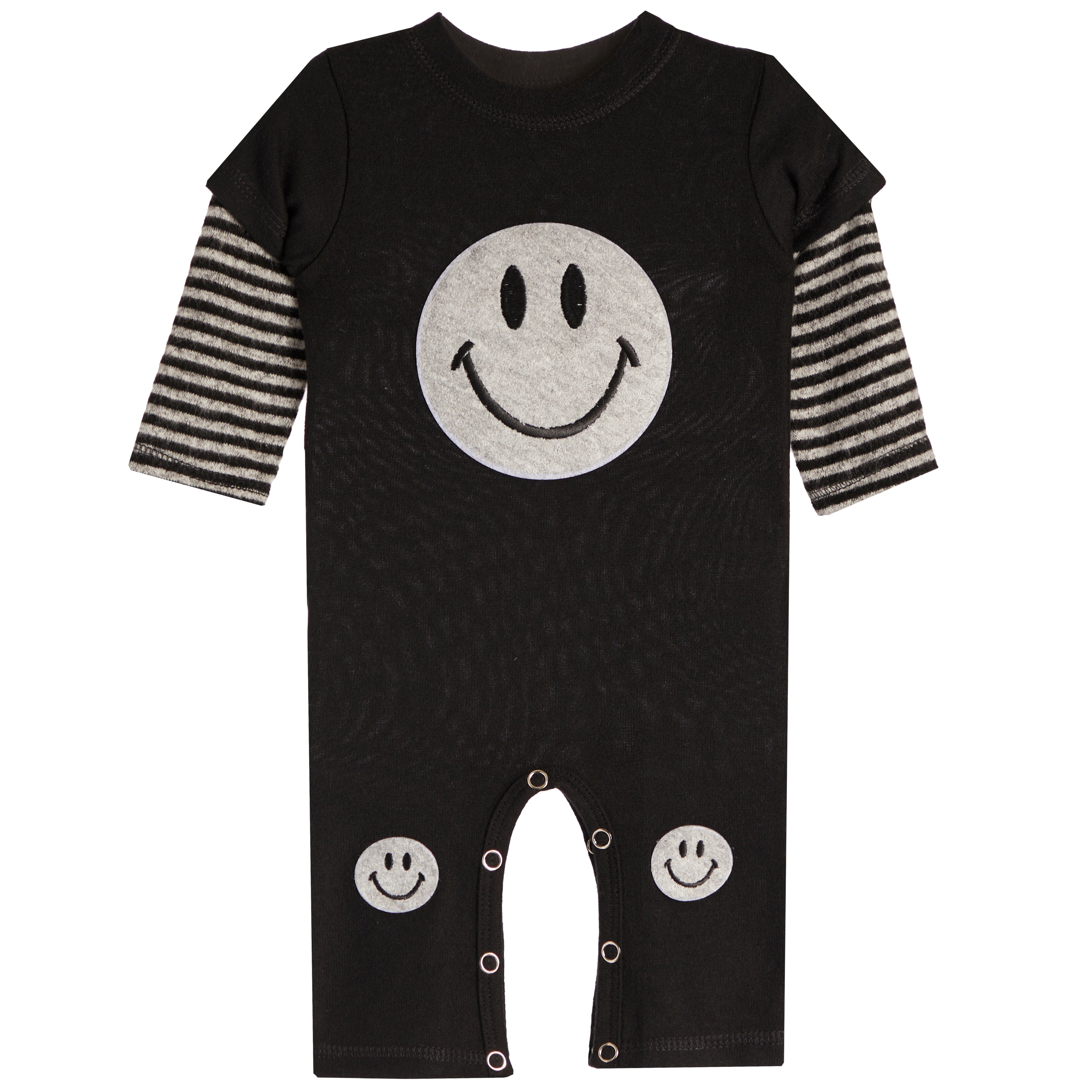 2fer Smiley Stripe Sleeve Coverall - Denny's