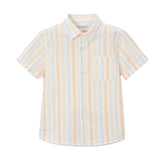 Vertical Stripe Short Sleeve Woven