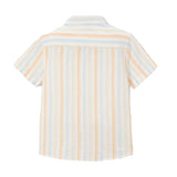 Vertical Stripe Short Sleeve Woven
