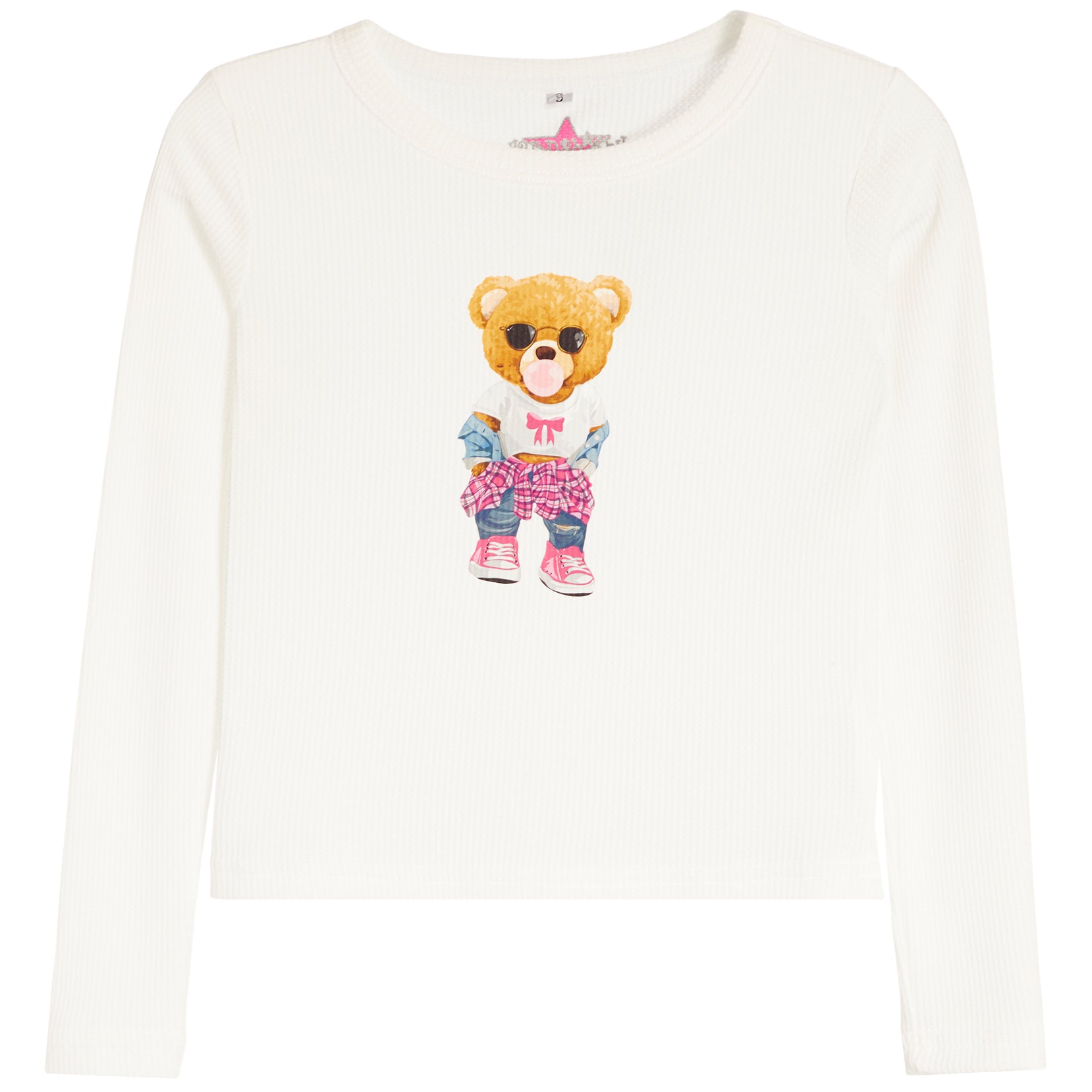 Plaid Bear And Bow Thermal - Denny's