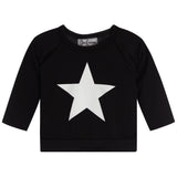 White Glitter Star Sweatshirt - Denny's