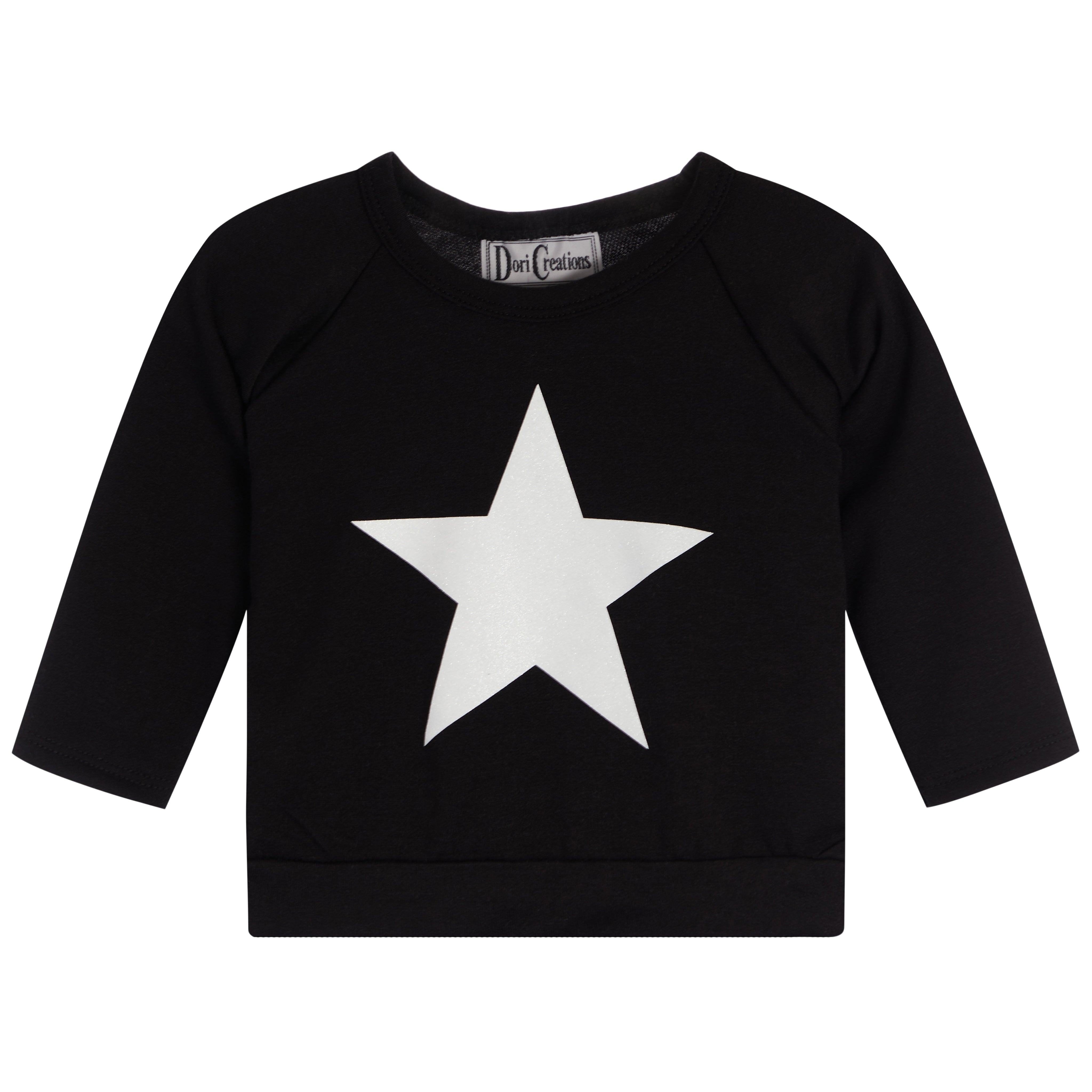 White Glitter Star Sweatshirt - Denny's