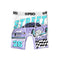 PSD pair of white boxer briefs featuring a purple race car graphic, the word 'STREET' in light blue, the number '26', and a checkered flag motif. The waistband has 'PSD' printed on it.