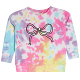 Tie Dye Sweatshirt With Black Bow
