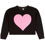 Crew Sweatshirt With Pink Heart - Denny's